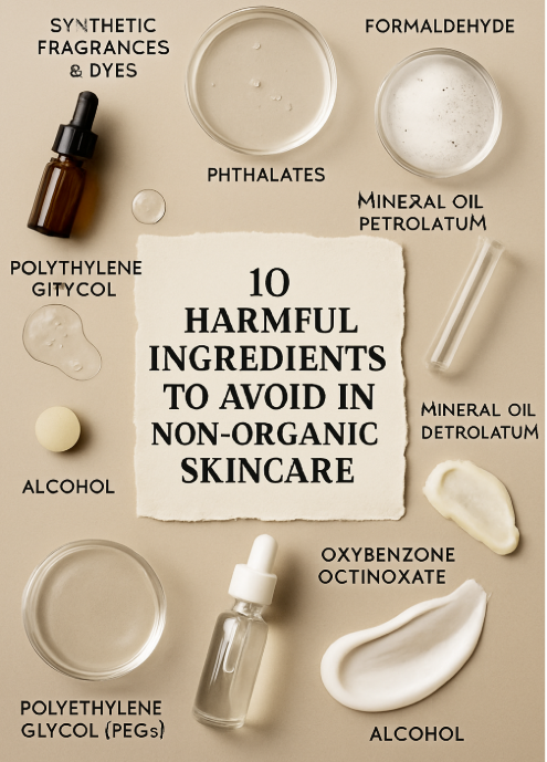 10 Harmful Ingredients to Avoid in Non-Organic Skincare